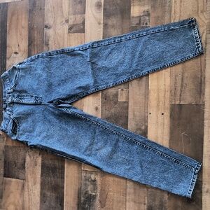 Vintage 1992 Lee Dark Acid Wash Taper High Rise Mom Jeans Sz 8 Women